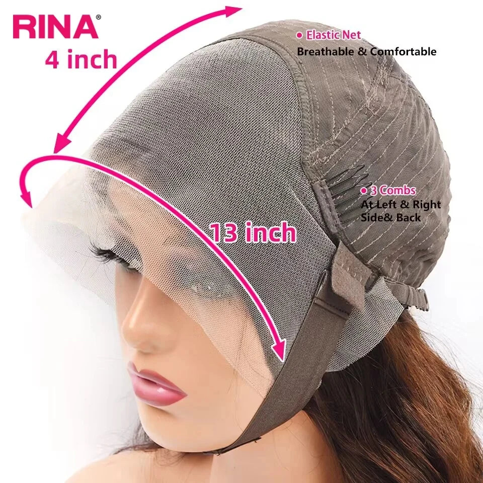Dark Brown Bang Color 13X6 Hd Lace Frontal Human Hair Wig 180 Density Body Wave 13X4 Lace Front Wigs Brazilian Human Hair
