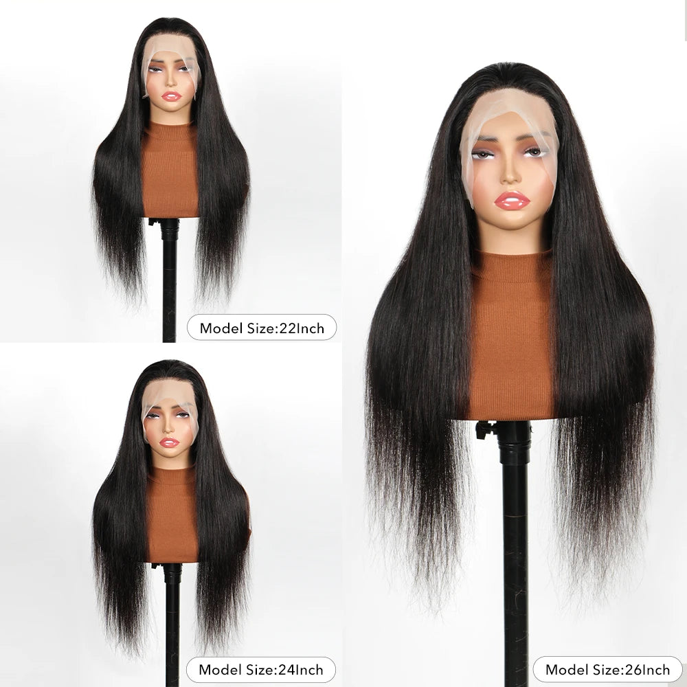 Real Full Lace Wigs 100% Human Hair Wigs Pre Plucked Bleached Knots Straight Hair Wigs For Women