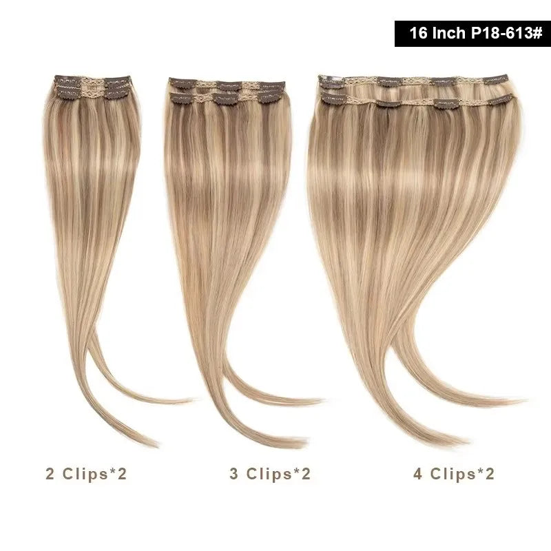 #2 Darkest Brown Clip in Extensions Human Hair Big Volume Seamless Clip in Hair Extensions 6PCS Full Head For Thick Raw Hair