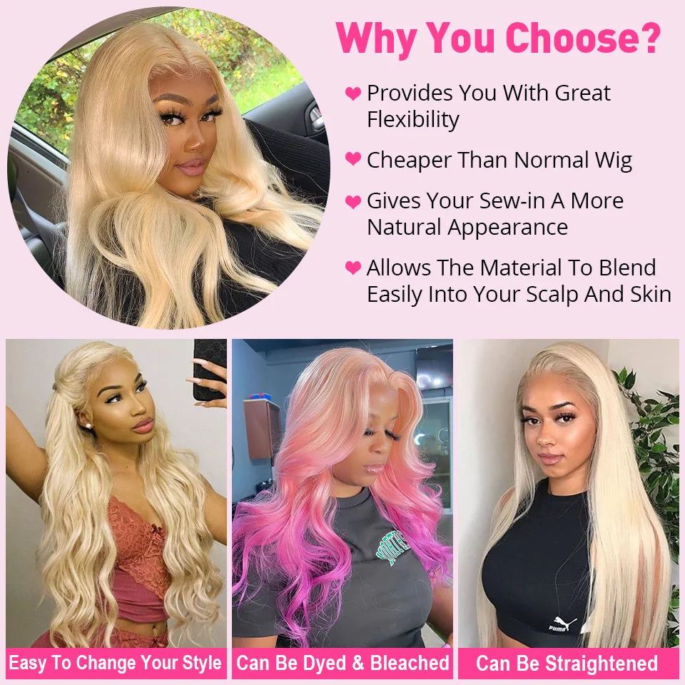 AliPearl 613 Blonde Bundles With Closure 5x5 Free Part Body Wave Brazilian Hair Weave 3 Bundles With Closure Remy Hair Extension