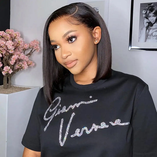 Bob Wig Human Hair 13x4 4x4 5x5 HD Lace Frontal Short Straight Lace Front Bob Wigs for Black Women Human Hair Pre Plucked