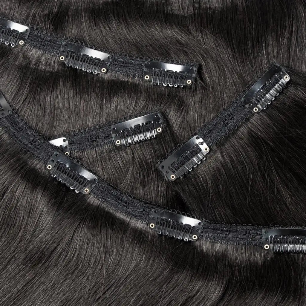 #2 Darkest Brown Clip in Extensions Human Hair Big Volume Seamless Clip in Hair Extensions 6PCS Full Head For Thick Raw Hair