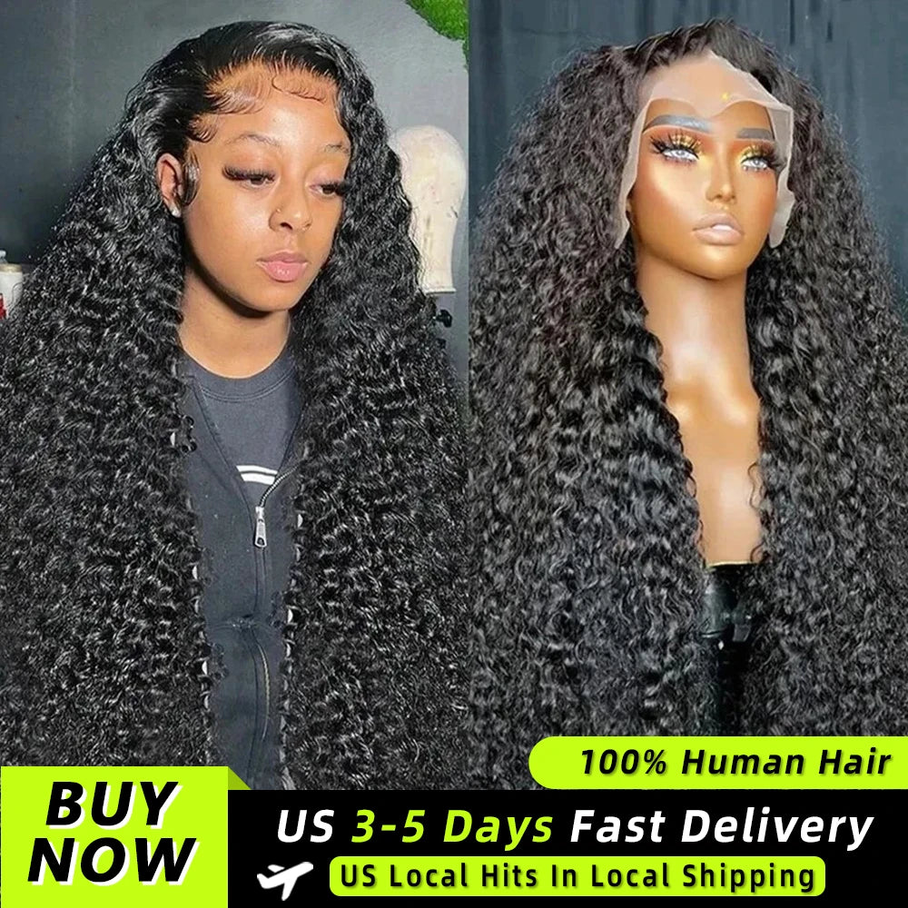 250 Density Curly Human Hair Wigs For Women 13x6 Hd Lace Frontal Wig Brazilian 13x4 Deep Wave Lace Front Wig 360 PrePlucked Lace