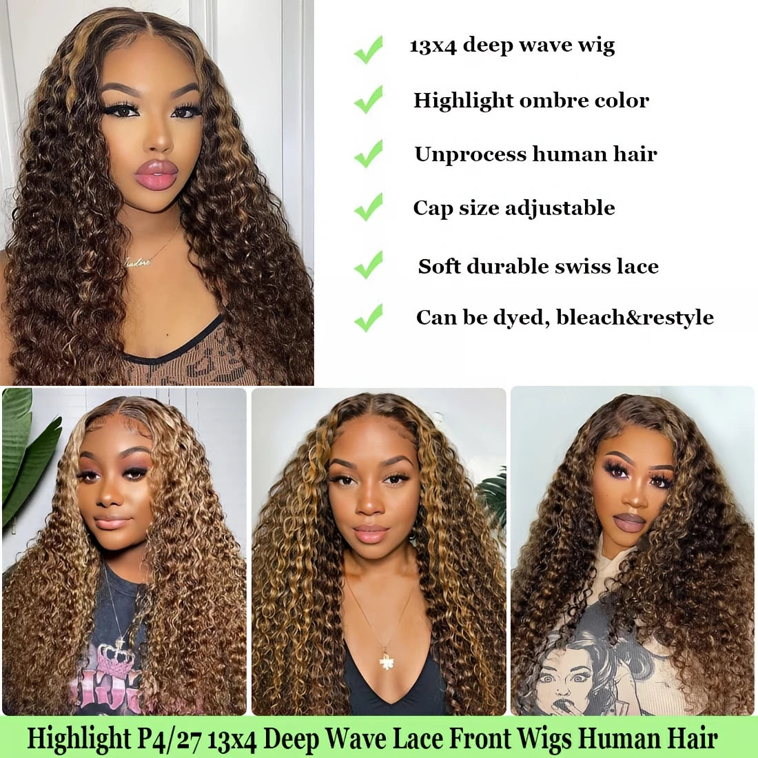 30 40 Inch Human Hair Lace Front Wigs 13x4/13X6 Hd P4/27 Honey Blonde Highlight Ombre Deep Wave Pre Plucked With Baby Hair Curly