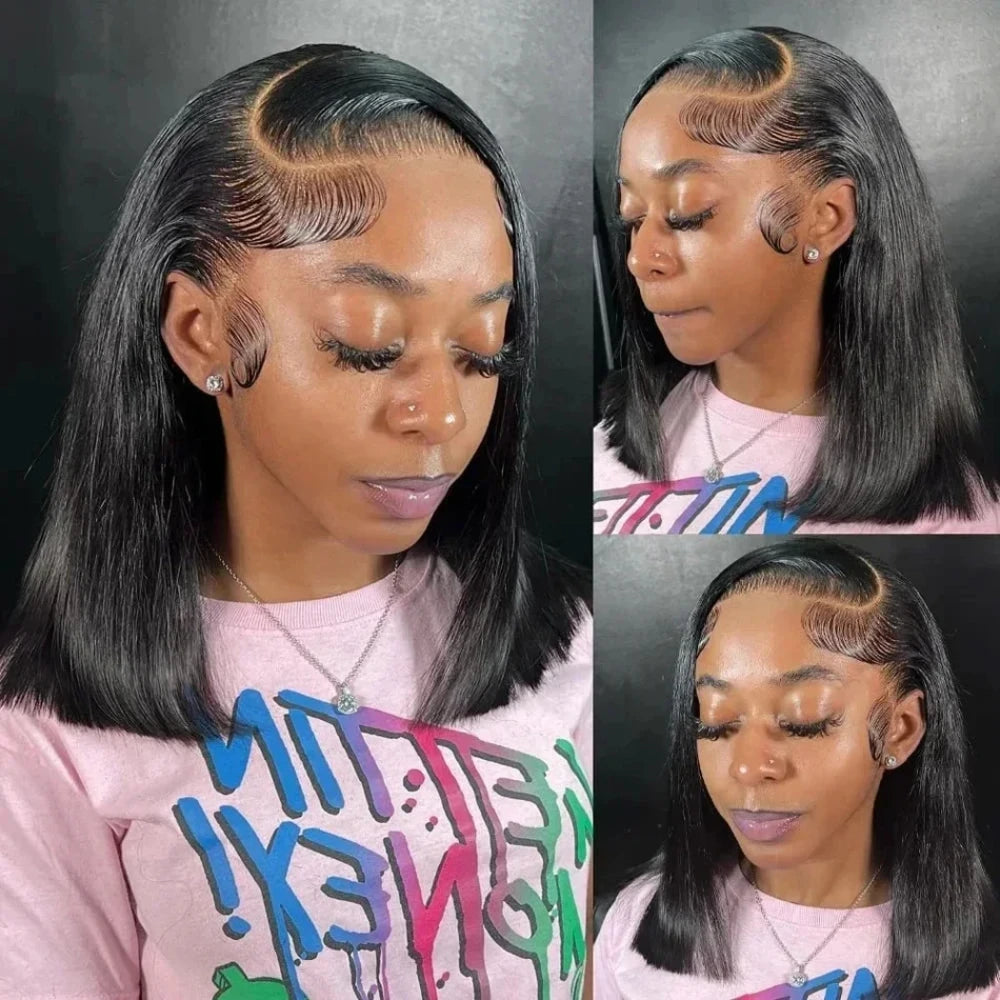 Bob Wig Human Hair 13x4 4x4 5x5 HD Lace Frontal Short Straight Lace Front Bob Wigs for Black Women Human Hair Pre Plucked