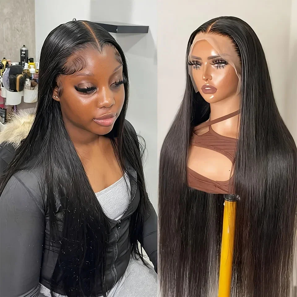 2026 Lace Front Human Hair Wig Brazilian Straight Lace Front Human Hair Wigs For Women Glueless Wigs On Clearance Sale
