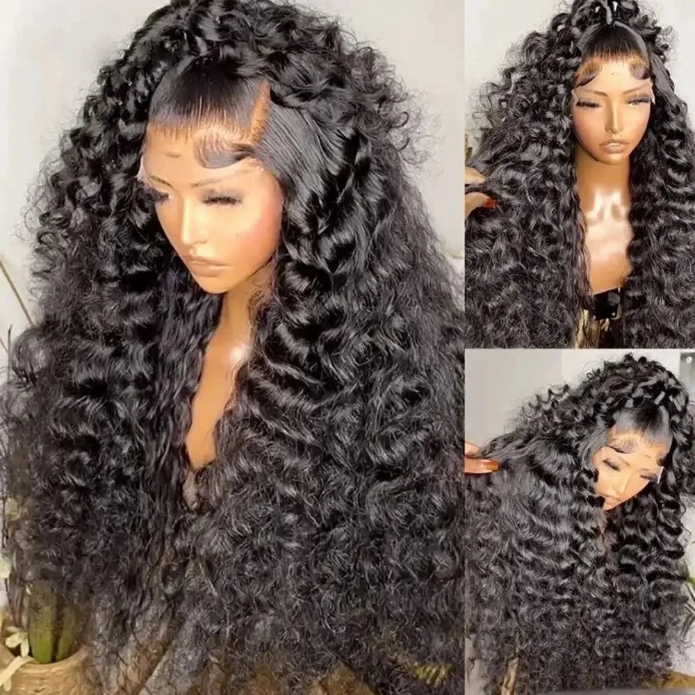 250 Density Curly Human Hair Wigs For Women 13x6 Hd Lace Frontal Wig Brazilian 13x4 Deep Wave Lace Front Wig 360 PrePlucked Lace