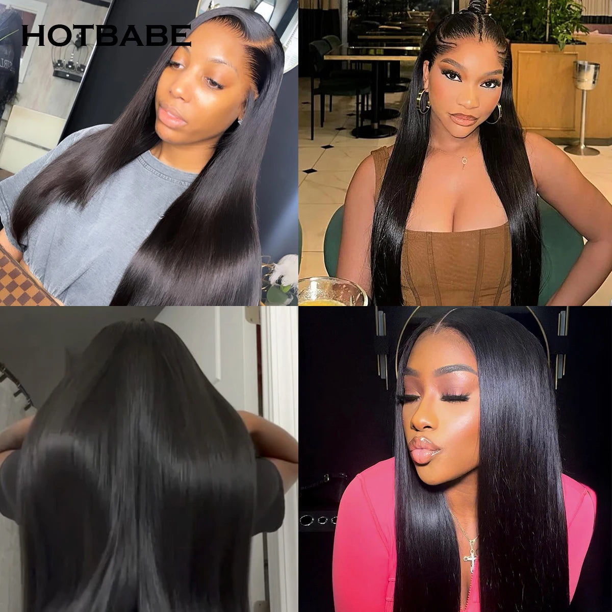 36 Inch Straight Human Hair Wigs Silky Straight 13×6 HD Lace Frontal Wig Brazilian Preplucked For Women 100% Human Hair Quality