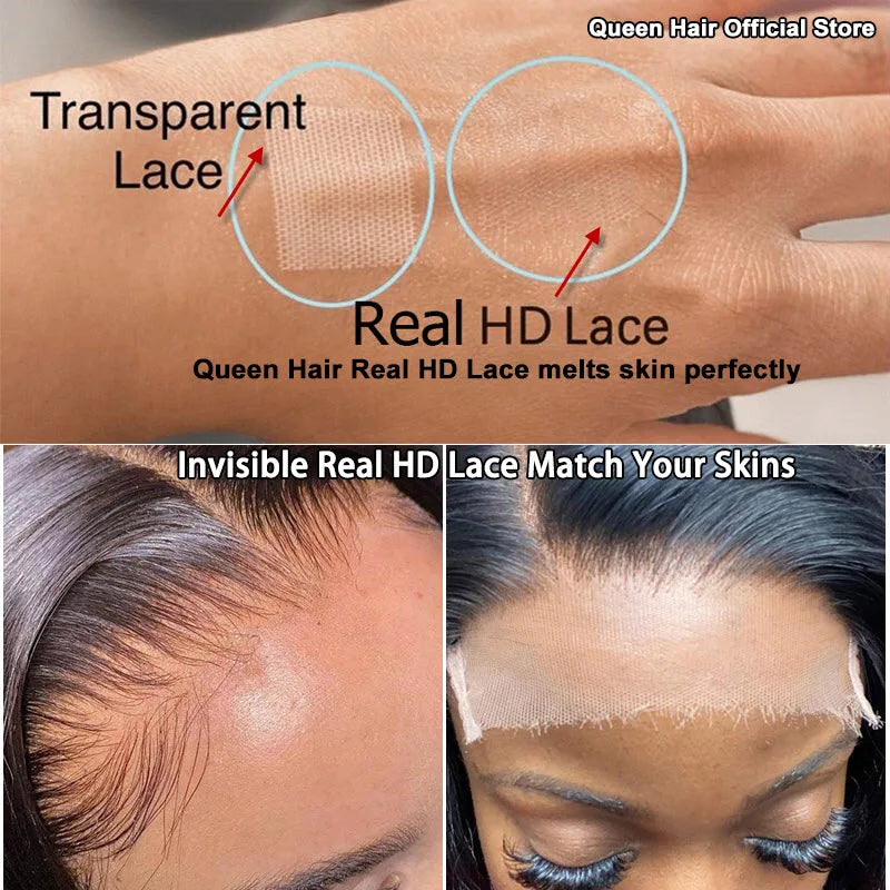 Queen Hair Body Wave Bundles With Real HD Invisible Lace Closure Frontal 4x4 5x5 6x6 13x4 13x6 100% Human Raw Hair Extension