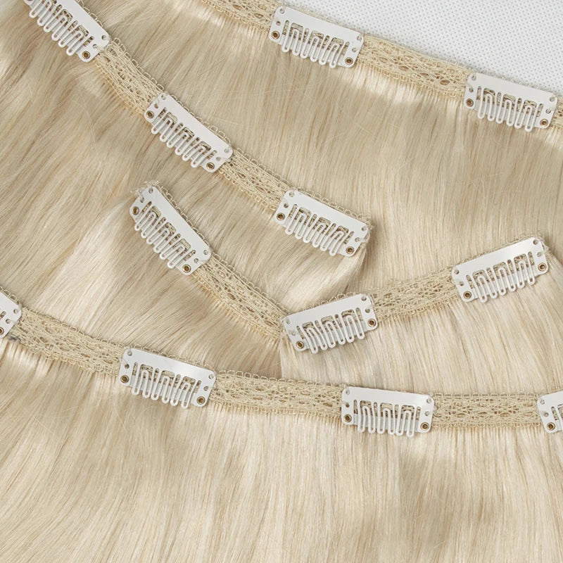 #2 Darkest Brown Clip in Extensions Human Hair Big Volume Seamless Clip in Hair Extensions 6PCS Full Head For Thick Raw Hair