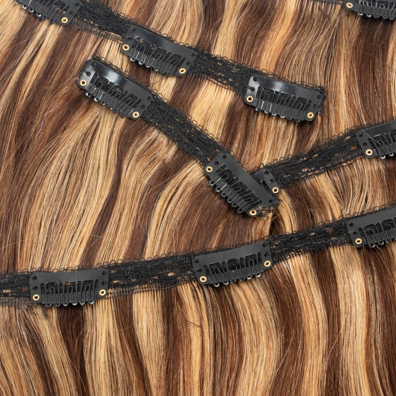 #2 Darkest Brown Clip in Extensions Human Hair Big Volume Seamless Clip in Hair Extensions 6PCS Full Head For Thick Raw Hair